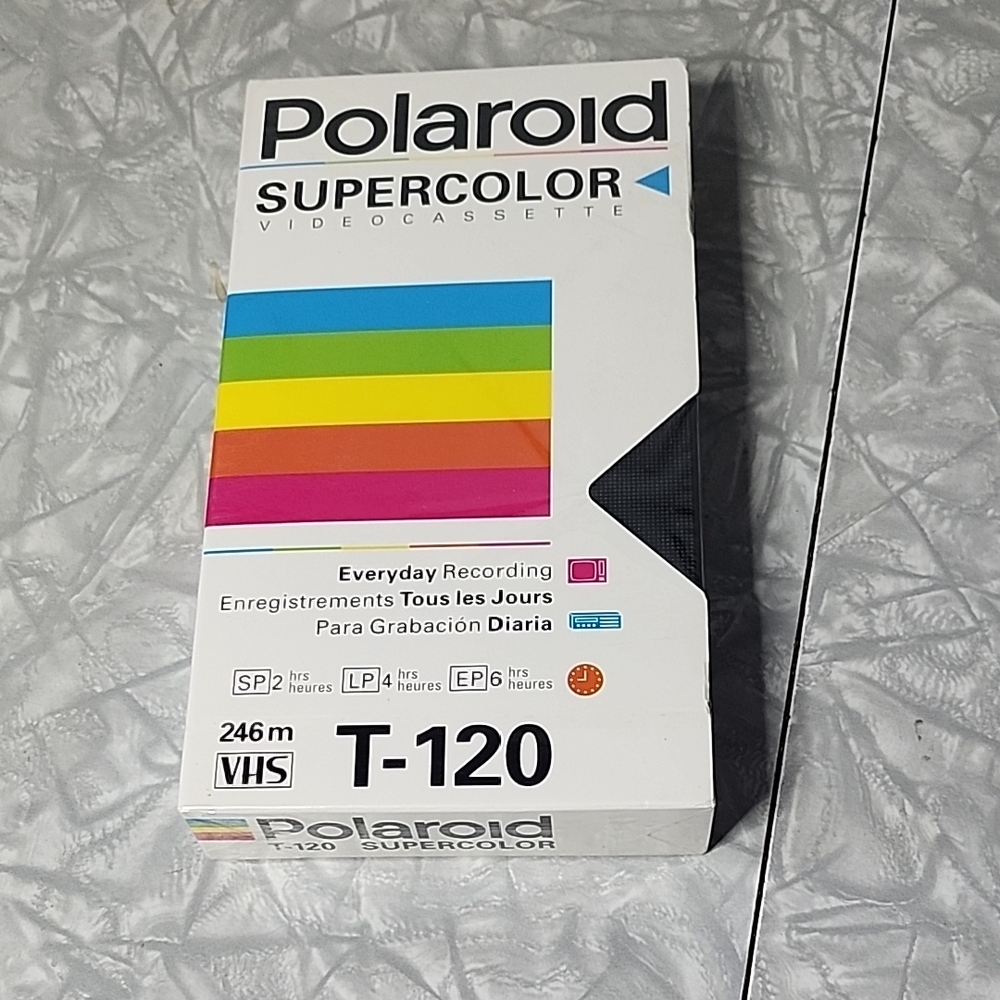 Polaroid Supercolor Videocassette with Rainbow Design